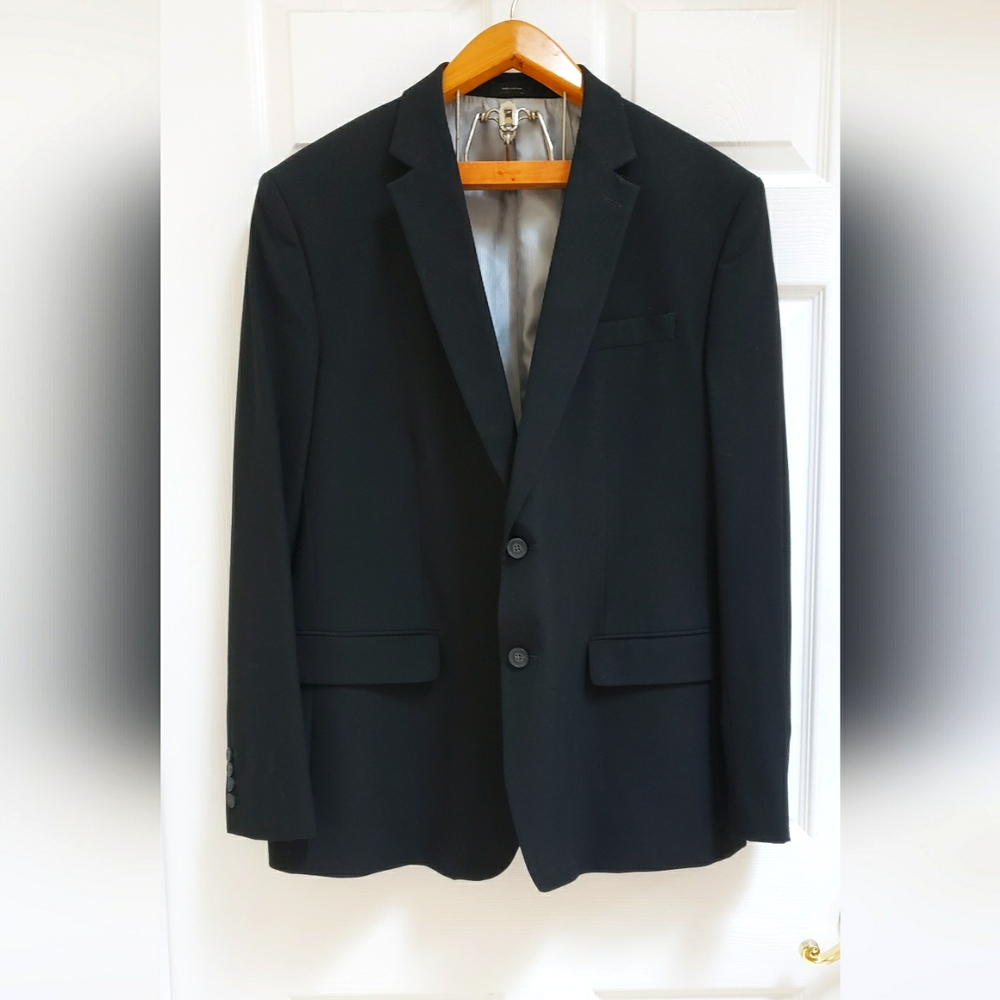 J Ferrar Black SUIT Jacket 46R